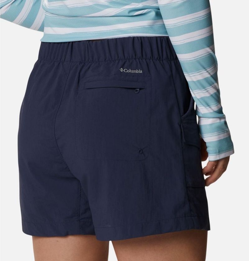 Columbia Summerdry Cargo Women's Shorts Navy | EUWJTX-896