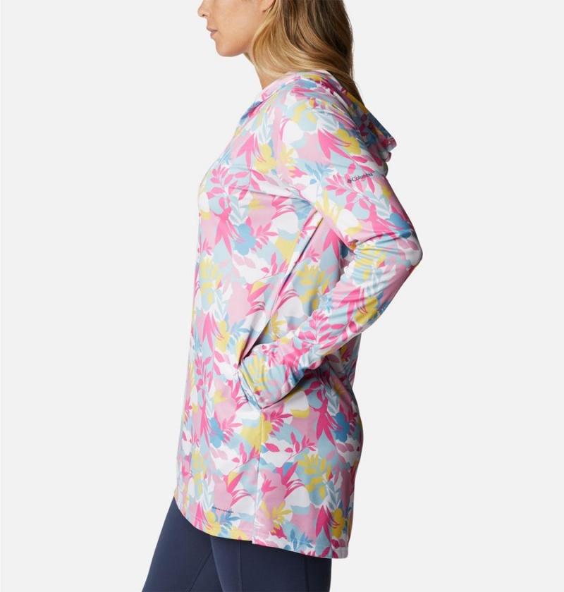 Columbia Summerdry Coverup Printed Tunic Women's Hoodie Pink | WIJKON-327