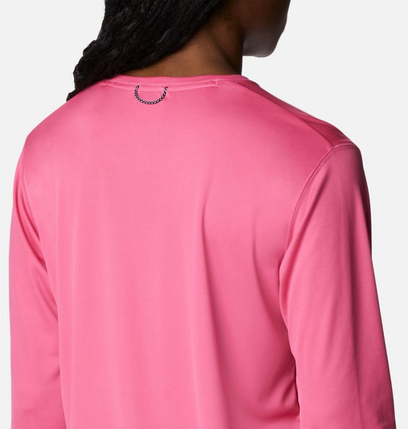 Columbia Summerdry Graphic Long Sleeve Women's T-Shirt Pink | RQTGXP-543