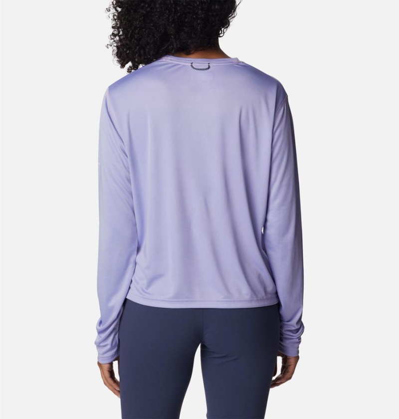 Columbia Summerdry Graphic Long Sleeve Women's T-Shirt Purple | SLIRXP-704