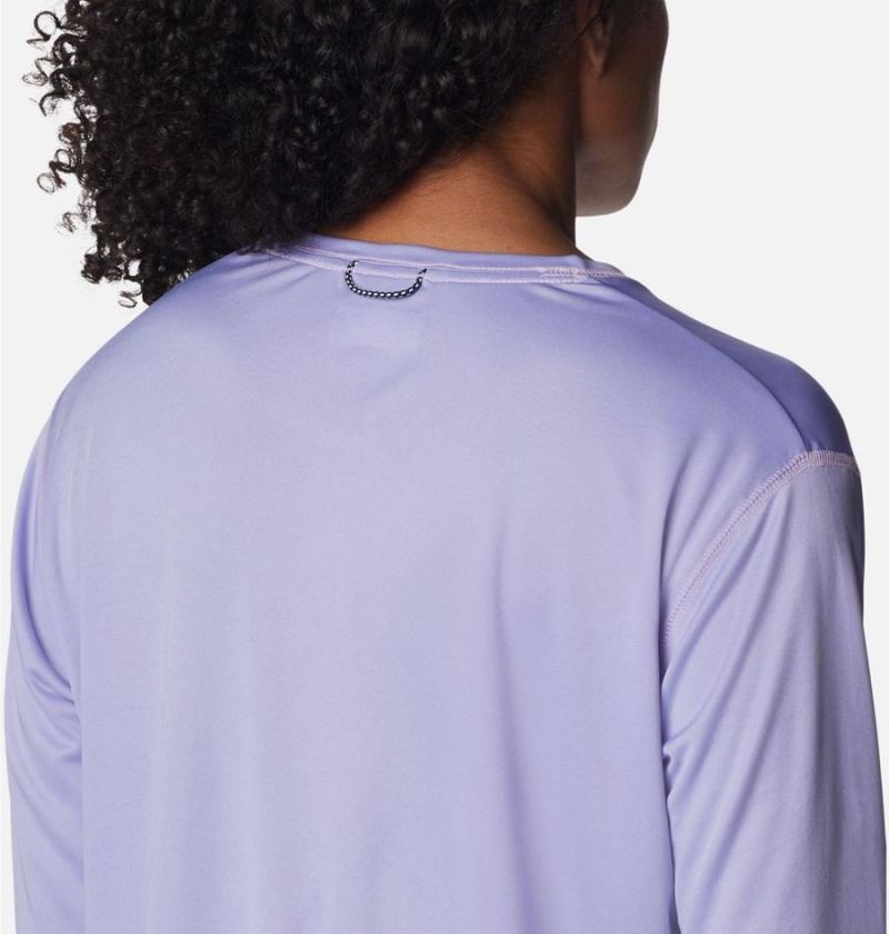 Columbia Summerdry Graphic Long Sleeve Women's T-Shirt Purple | SLIRXP-704