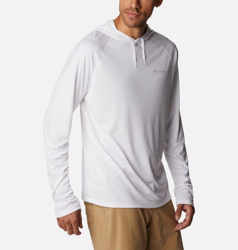 Columbia Summerdry Raglan Long Sleeve Men's Hoodie White | TWOPLN-867