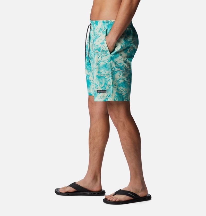 Columbia Summertide Stretch Printed Men's Shorts Blue | CZPBDU-320