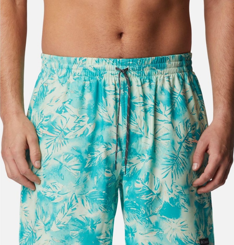 Columbia Summertide Stretch Printed Men's Shorts Blue | CZPBDU-320