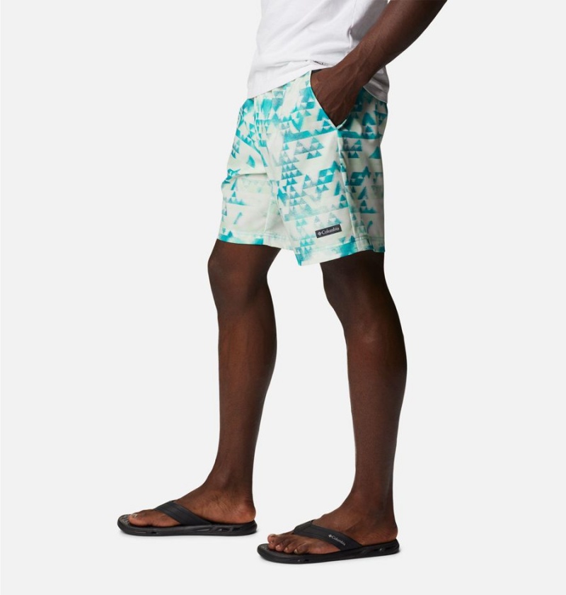 Columbia Summertide Stretch Printed Men's Shorts Turquoise | EVYFCS-169