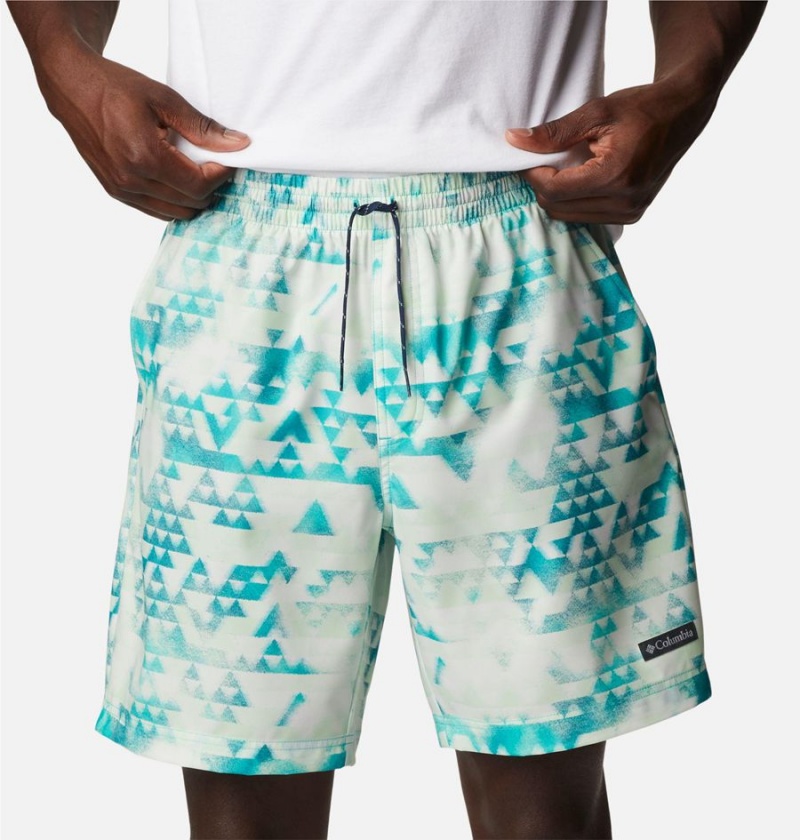 Columbia Summertide Stretch Printed Men's Shorts Turquoise | EVYFCS-169