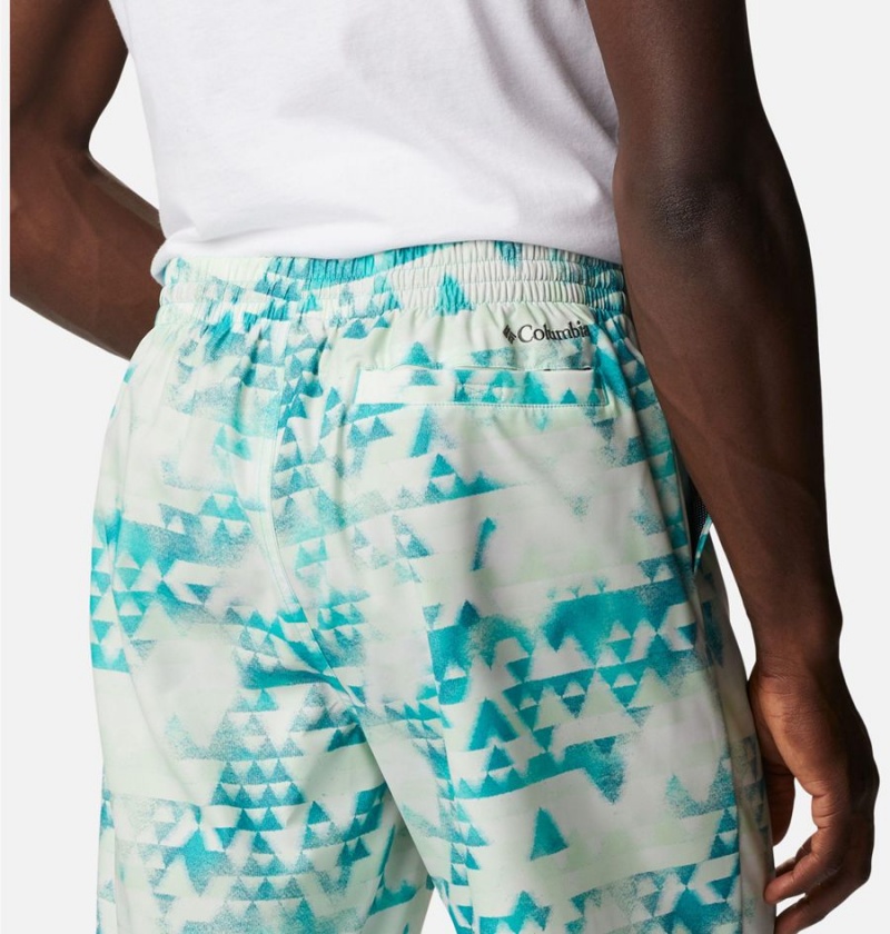 Columbia Summertide Stretch Printed Men's Shorts Turquoise | EVYFCS-169