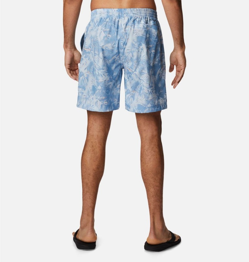 Columbia Summertide Stretch Printed Men's Shorts Blue | WJDUOV-412