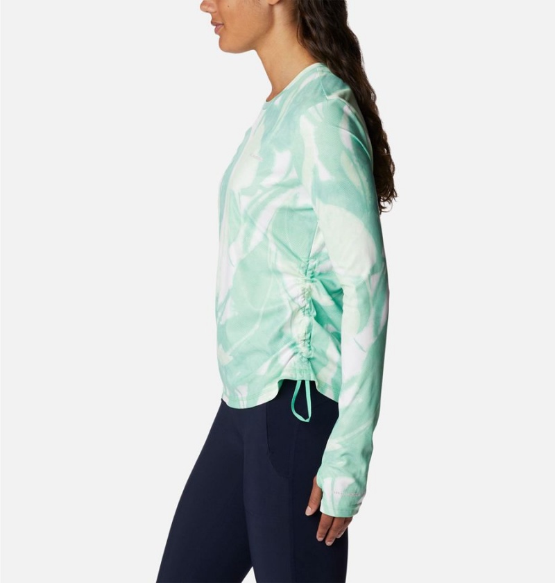 Columbia Sun Deflector Summerdry Long Sleeve Women's T-Shirt Turquoise | GKAEQC-176