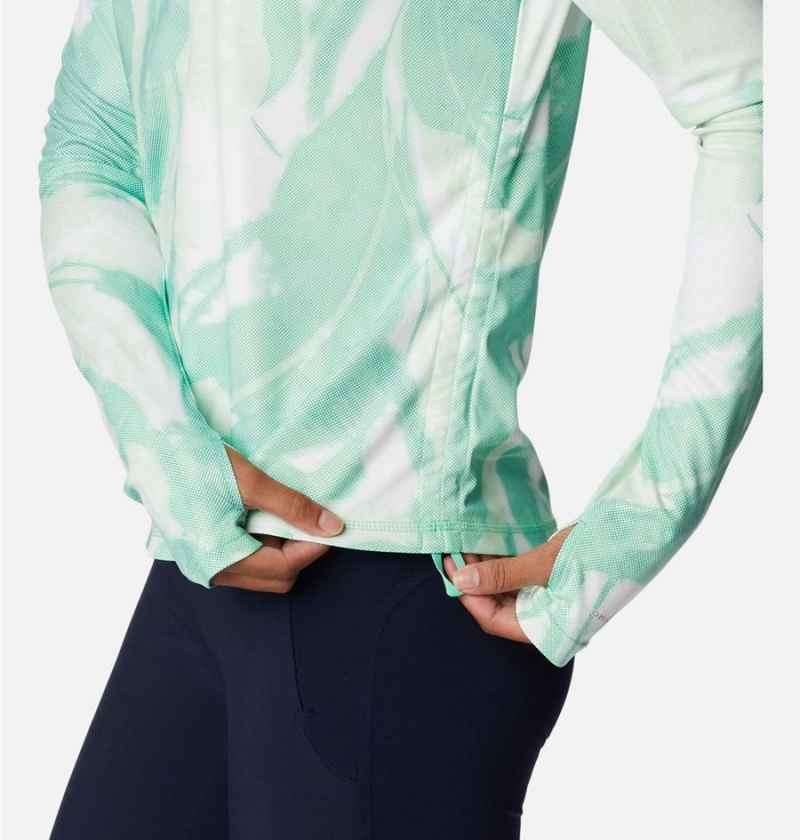 Columbia Sun Deflector Summerdry Long Sleeve Women's T-Shirt Turquoise | GKAEQC-176