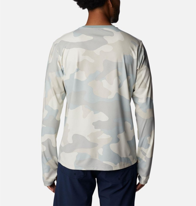 Columbia Sun Deflector Summerdry Long Sleeve Men's T-Shirt Beige | KACGSZ-038