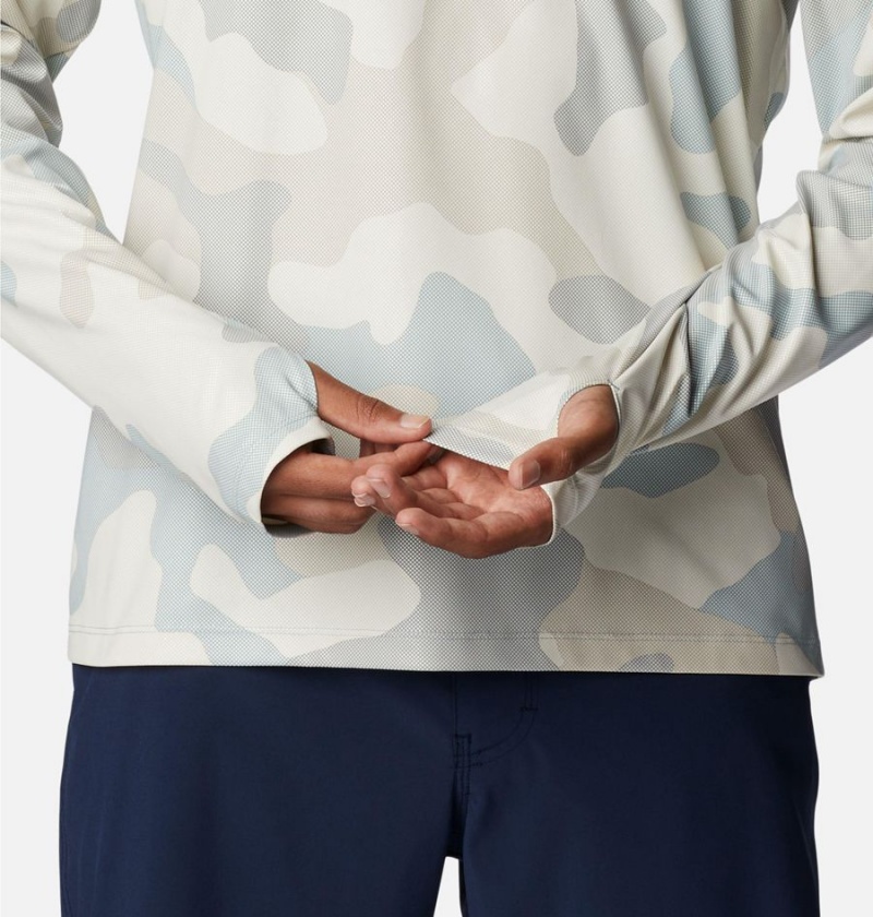 Columbia Sun Deflector Summerdry Long Sleeve Men's T-Shirt Beige | KACGSZ-038