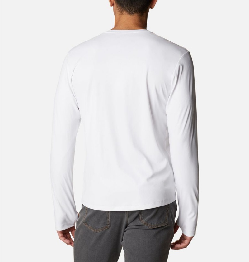 Columbia Sun Deflector Summerdry Long Sleeve Men's T-Shirt White | OZEDWS-389