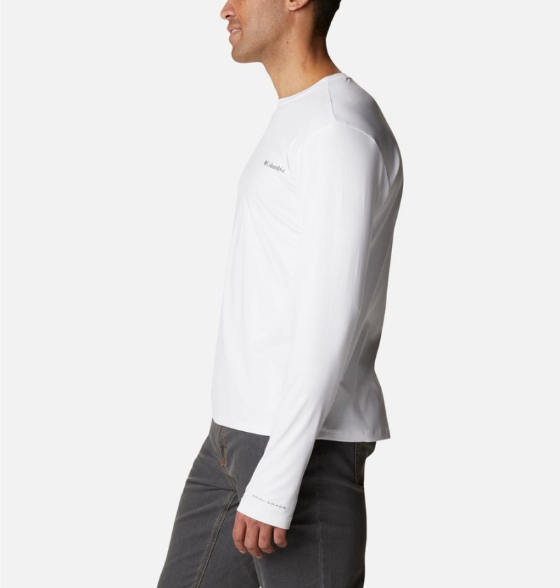 Columbia Sun Deflector Summerdry Long Sleeve Men's T-Shirt White | OZEDWS-389