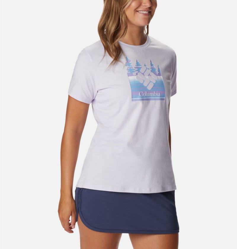 Columbia Sun Trek Graphic Women's T-Shirt Purple | QHFKGO-826