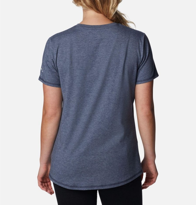 Columbia Sun Trek Graphic Women's T-Shirt Navy | JHSLMK-125