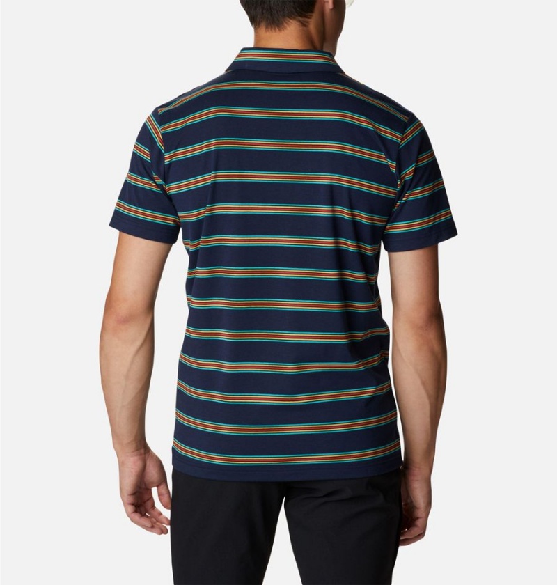 Columbia Sun Trek Men's Polo Shirt Navy | QCNEZO-351