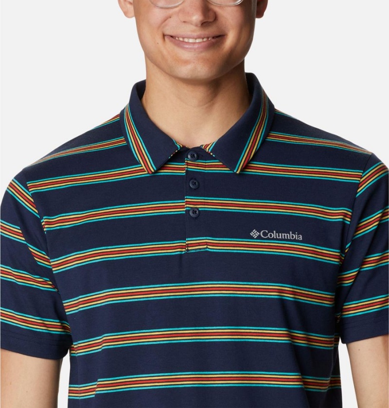 Columbia Sun Trek Men's Polo Shirt Navy | QCNEZO-351