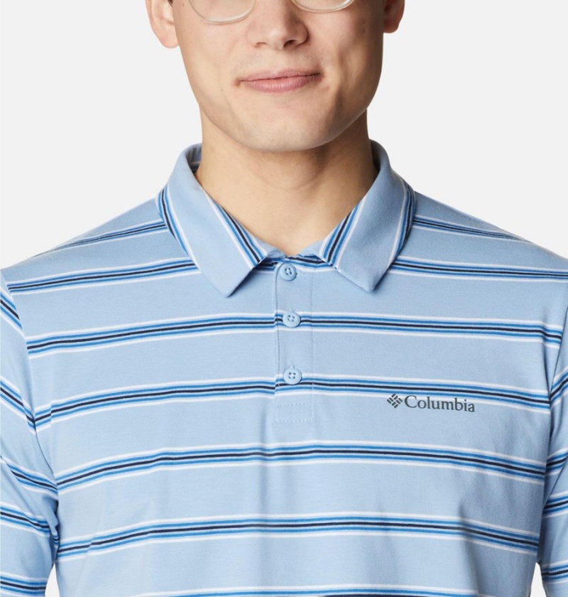 Columbia Sun Trek Men's Polo Shirt Turquoise | NTXAJK-024