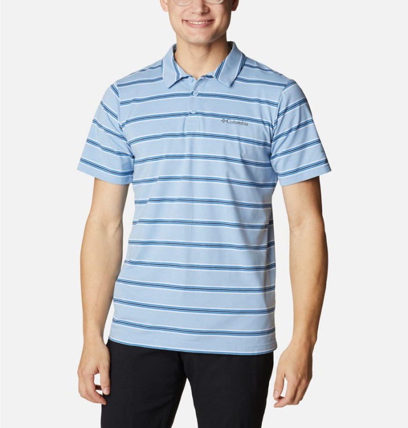 Columbia Sun Trek Men\'s Polo Shirt Turquoise | NTXAJK-024