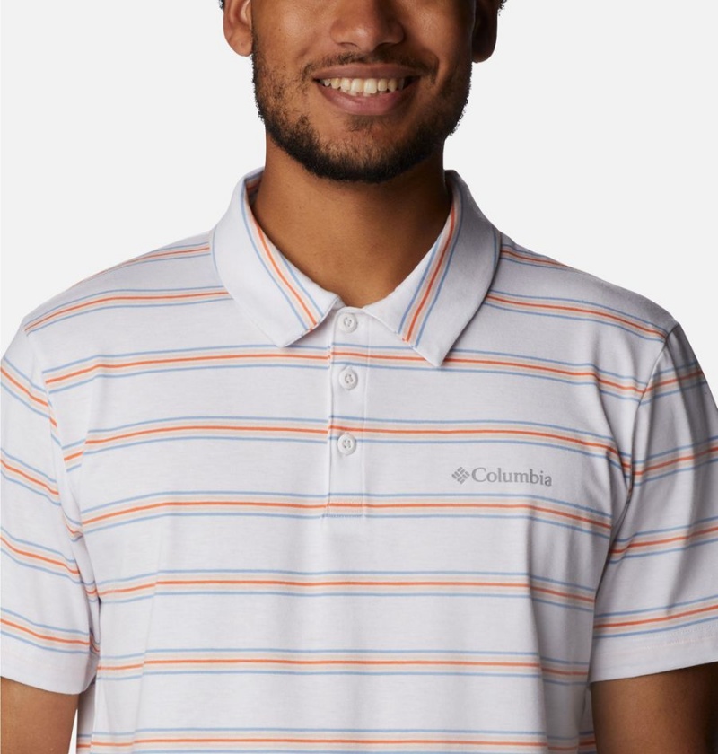 Columbia Sun Trek Men's Polo Shirt White | FCUZIL-648