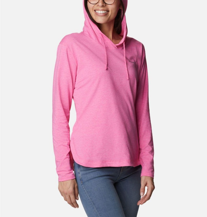 Columbia Sun Trek Pullover Women's Hoodie Pink | TYJFIZ-761