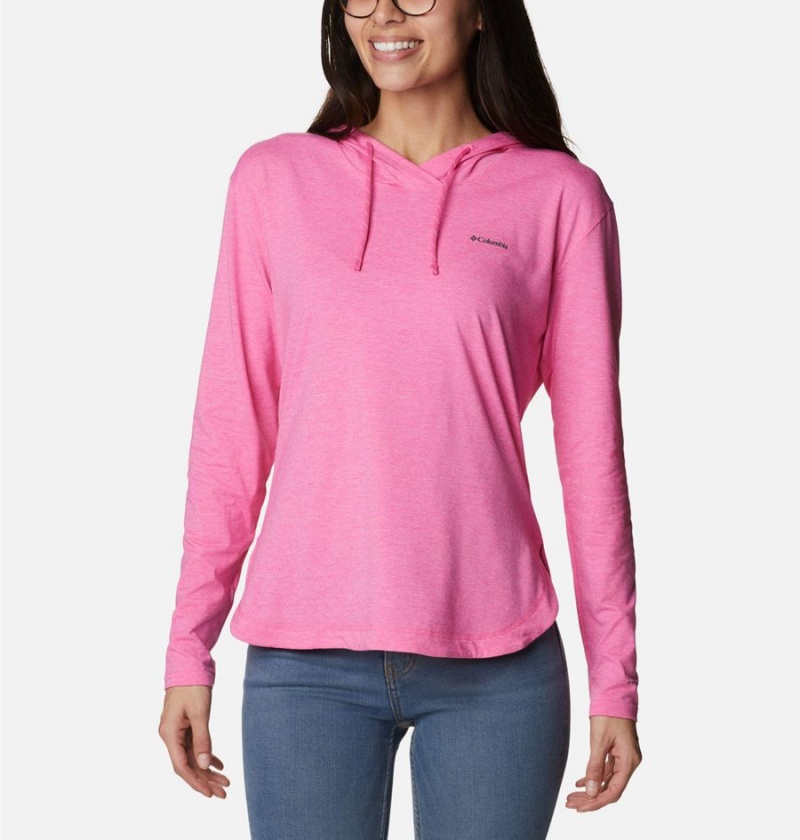Columbia Sun Trek Pullover Women\'s Hoodie Pink | TYJFIZ-761