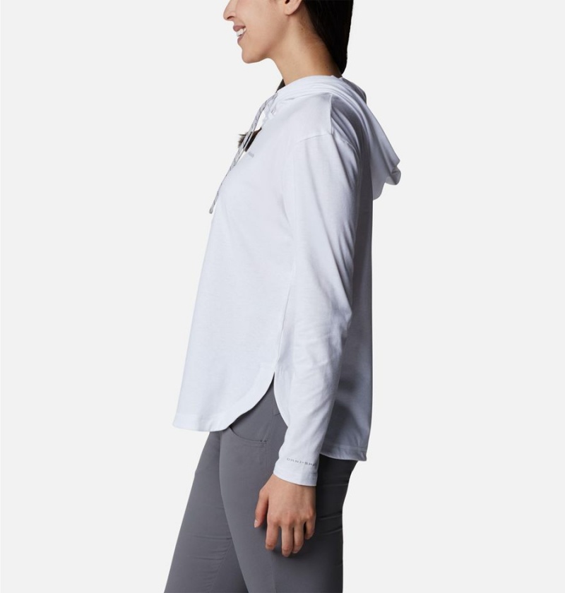 Columbia Sun Trek Pullover Women's Hoodie White | FSQAVW-853