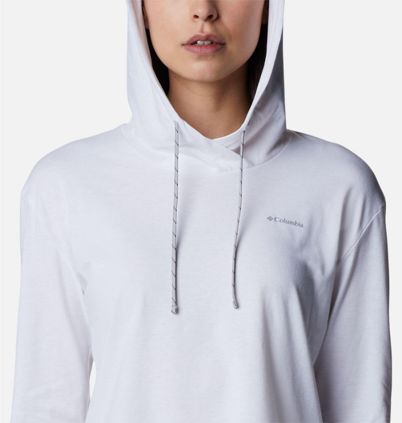 Columbia Sun Trek Pullover Women's Hoodie White | FSQAVW-853