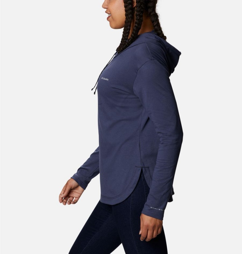 Columbia Sun Trek Pullover Women's Hoodie Navy | NZRMVL-631