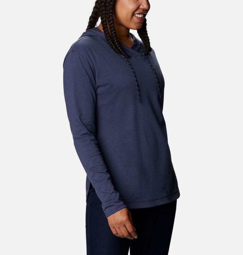 Columbia Sun Trek Pullover Women's Hoodie Navy | NZRMVL-631
