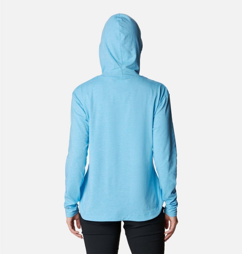 Columbia Sun Trek Pullover Women's Hoodie Blue | XBVNJL-895