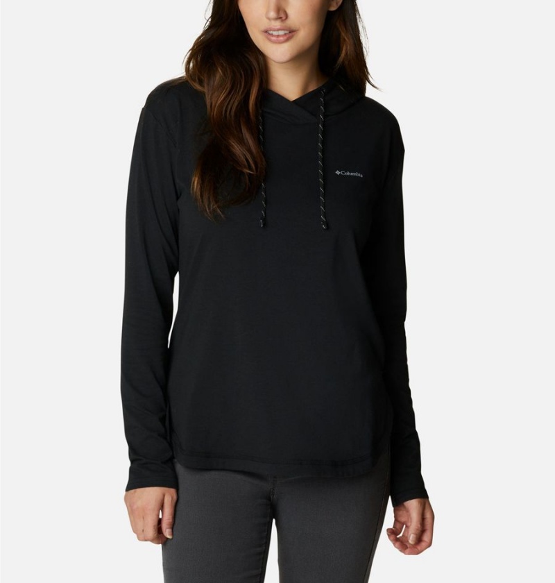Columbia Sun Trek Pullover Women\'s Hoodie Black | OAXWHI-716