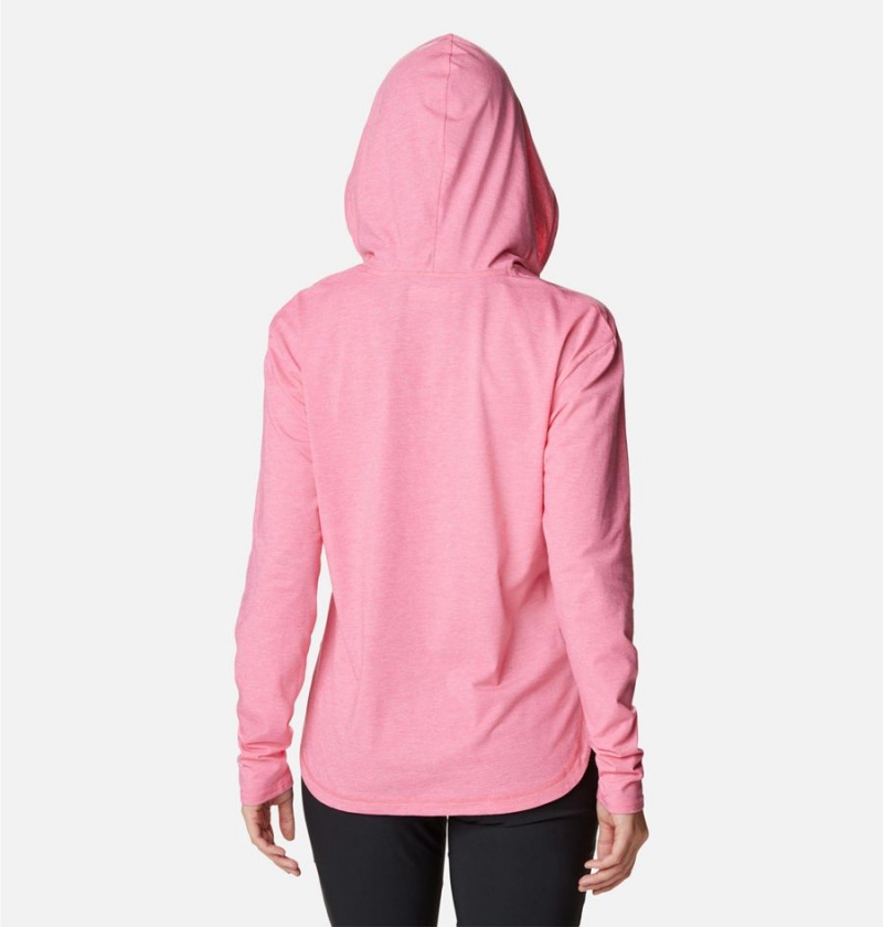 Columbia Sun Trek Pullover Women's Hoodie Pink | ZQHGUK-705