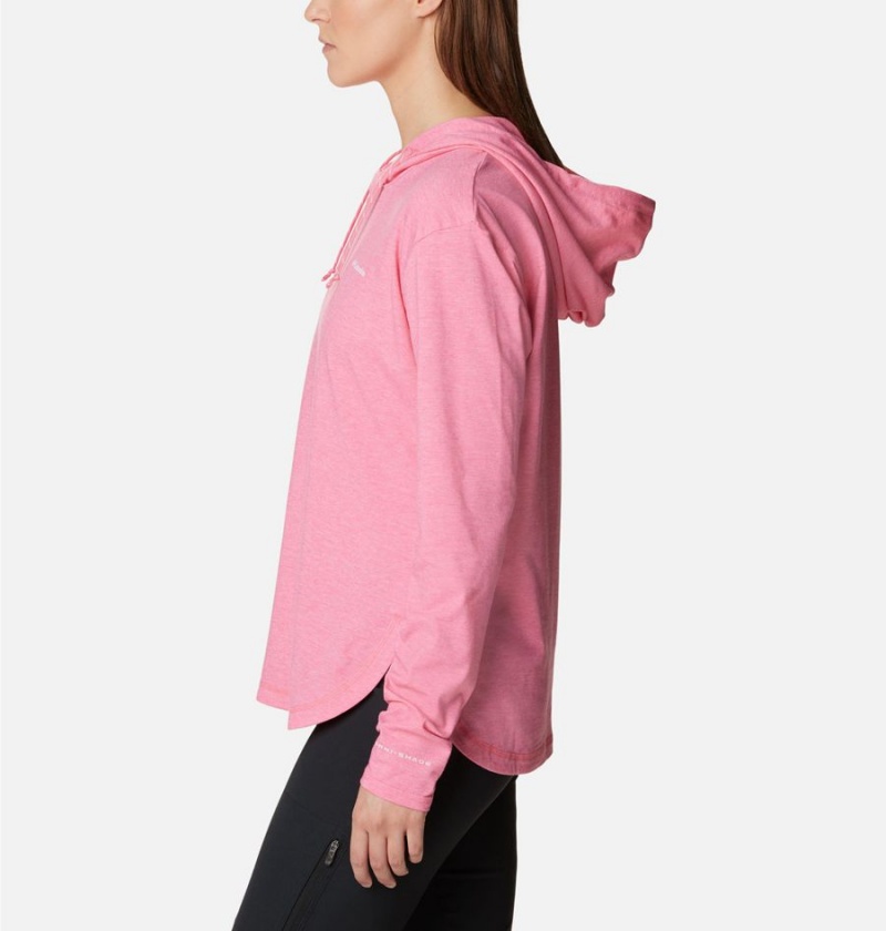 Columbia Sun Trek Pullover Women's Hoodie Pink | ZQHGUK-705