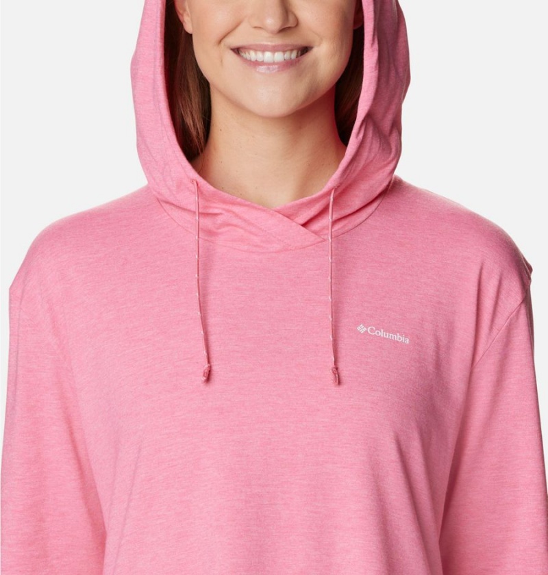 Columbia Sun Trek Pullover Women's Hoodie Pink | ZQHGUK-705