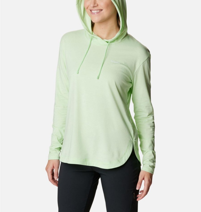 Columbia Sun Trek Pullover Women's Hoodie Green | OYHDWA-981