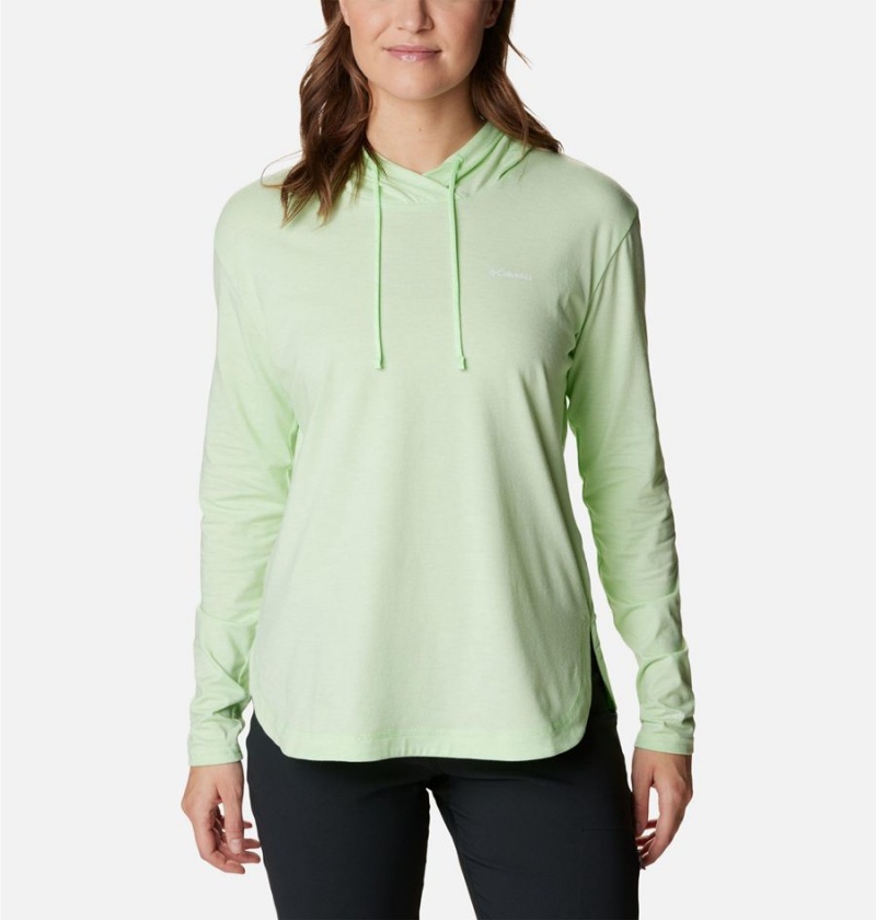 Columbia Sun Trek Pullover Women\'s Hoodie Green | OYHDWA-981