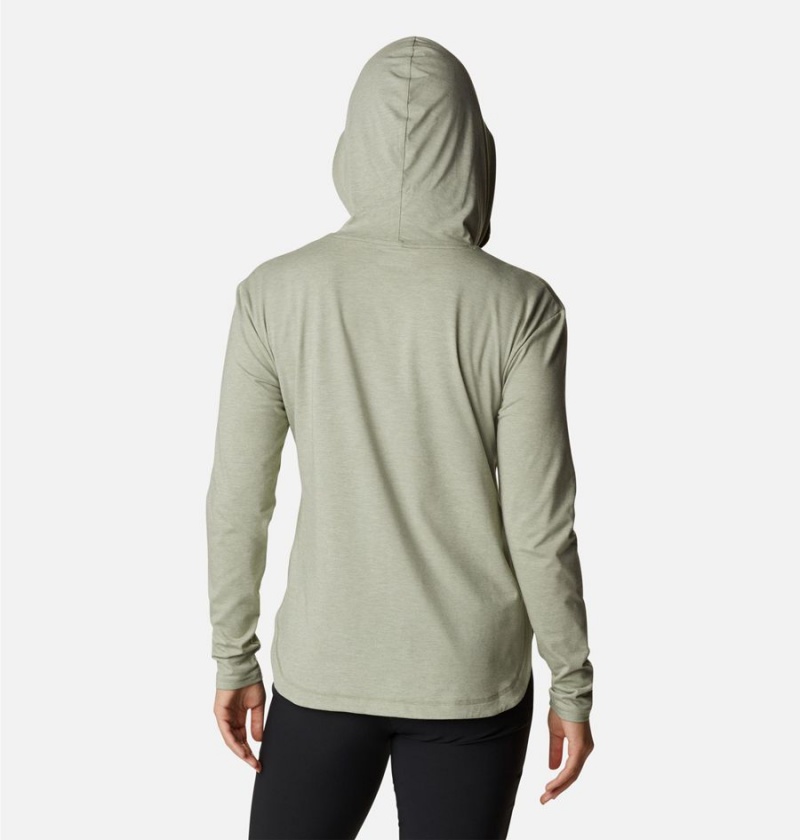 Columbia Sun Trek Pullover Women's Hoodie Green | ZEYWTL-325