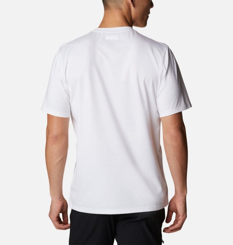 Columbia Sun Trek Short Sleeve Men's T-Shirt White | ZYDUKO-187