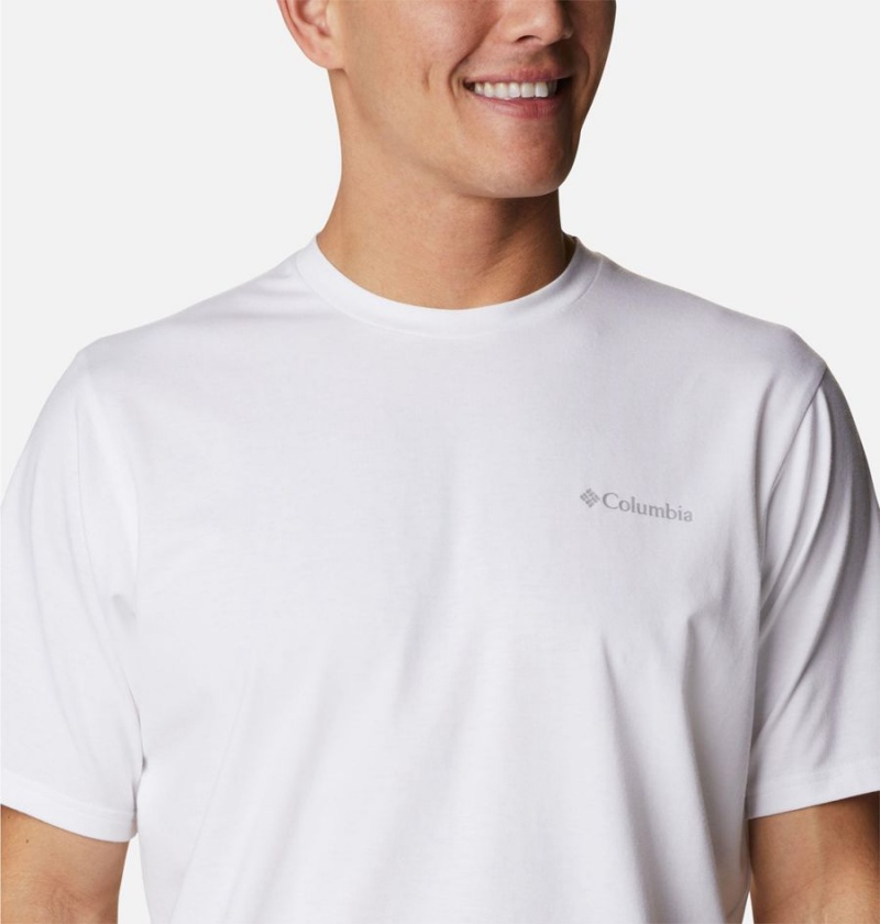 Columbia Sun Trek Short Sleeve Men's T-Shirt White | ZYDUKO-187