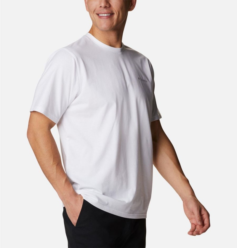 Columbia Sun Trek Short Sleeve Men's T-Shirt White | ZYDUKO-187