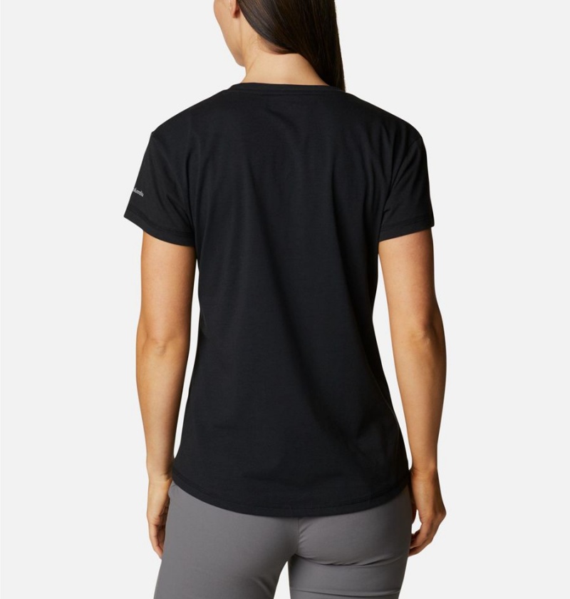Columbia Sun Trek Women's T-Shirt Black | HOBSVA-654