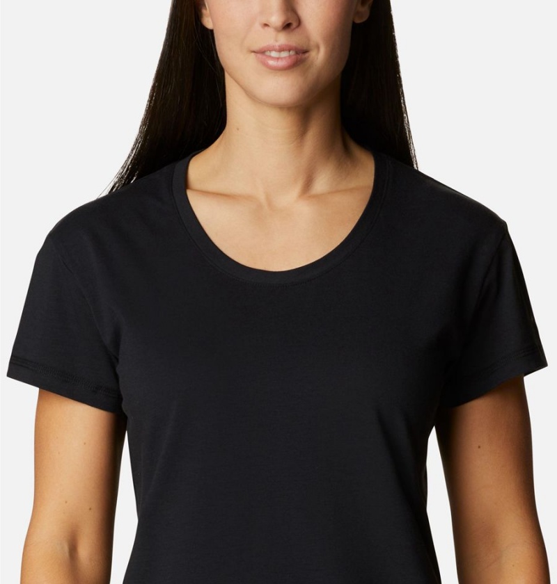 Columbia Sun Trek Women's T-Shirt Black | HOBSVA-654