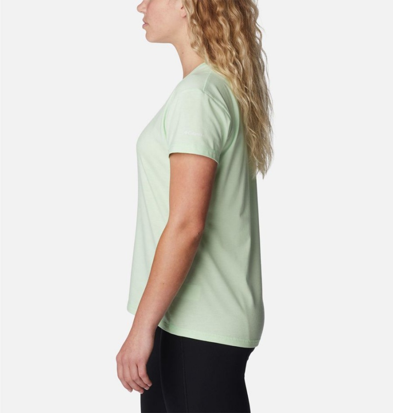 Columbia Sun Trek Women's T-Shirt Green | PRSTKJ-965