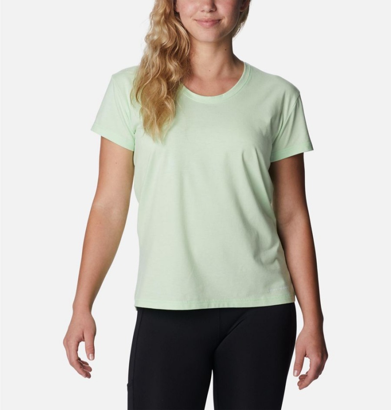Columbia Sun Trek Women's T-Shirt Green | PRSTKJ-965