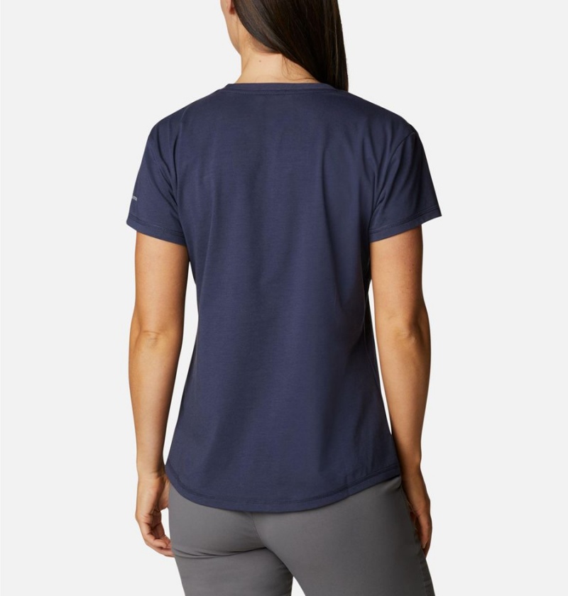 Columbia Sun Trek Women's T-Shirt Navy | GUWCPF-740