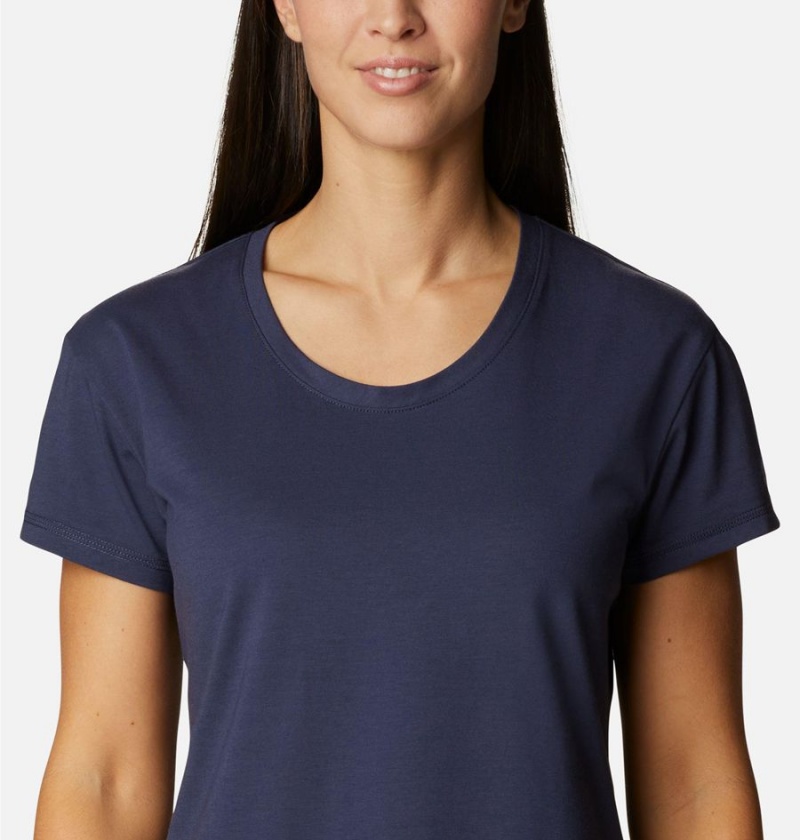 Columbia Sun Trek Women's T-Shirt Navy | GUWCPF-740