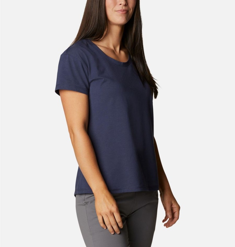 Columbia Sun Trek Women's T-Shirt Navy | GUWCPF-740