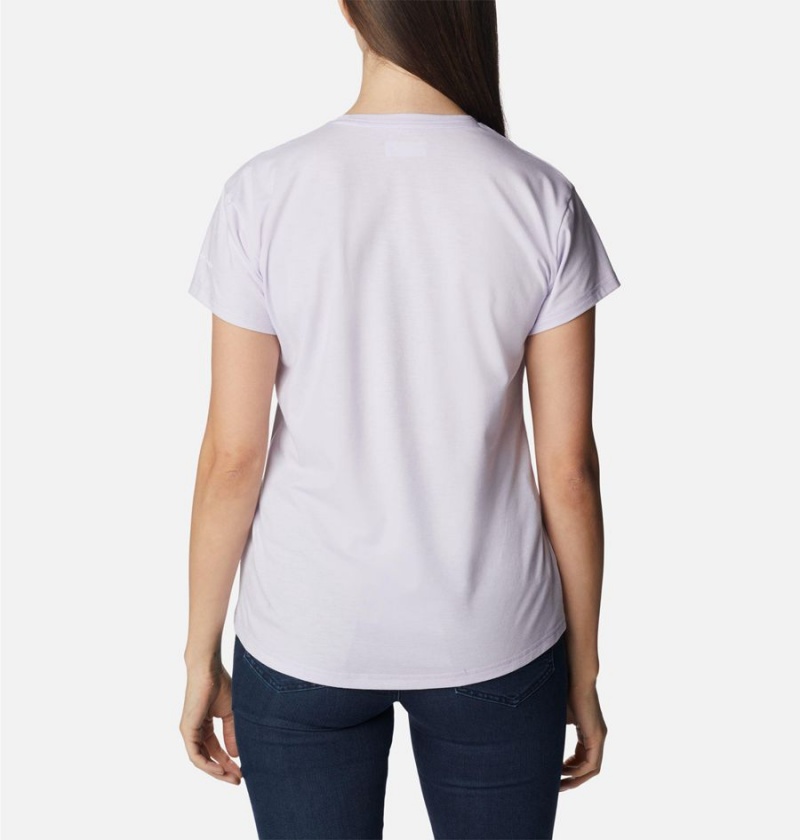 Columbia Sun Trek Women's T-Shirt Purple | UHTJIM-675